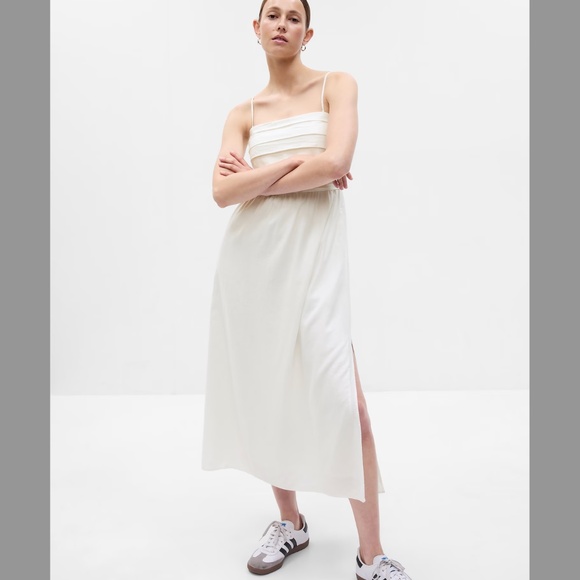 GAP Dresses & Skirts - Gap "New Off-White" Linen-Blend Midi Dress NWT